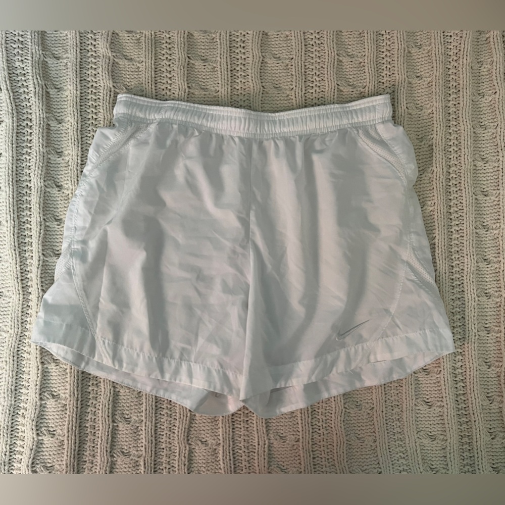 EUC Nike Dri-fit white shorts, not lined, size S